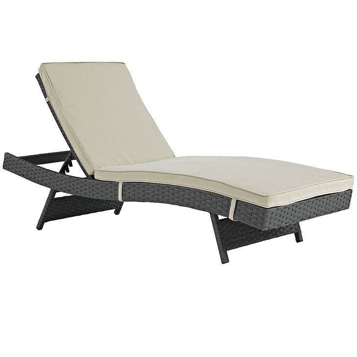 SOJOURN OUTDOOR PATIO CHAISE IN SUNBRELLA® ANTIQUE CANVAS BEIGE - onePage