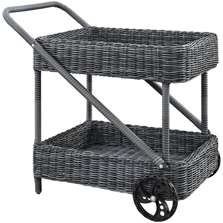 SUMMON OUTDOOR PATIO BEVERAGE CART IN GRAY - onePage