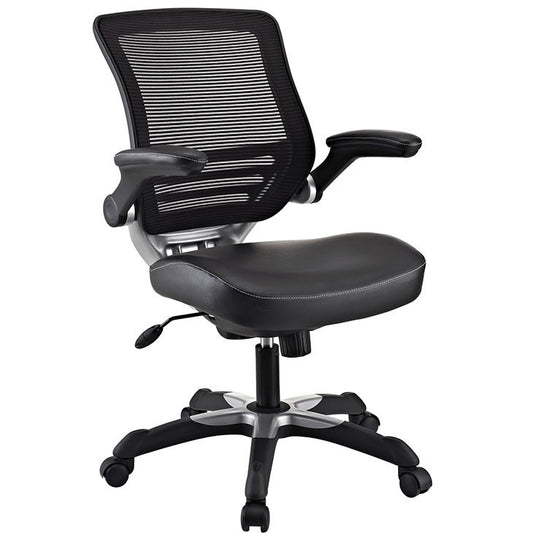 EDGE VINYL OFFICE CHAIR IN BLACK - onePage - 1