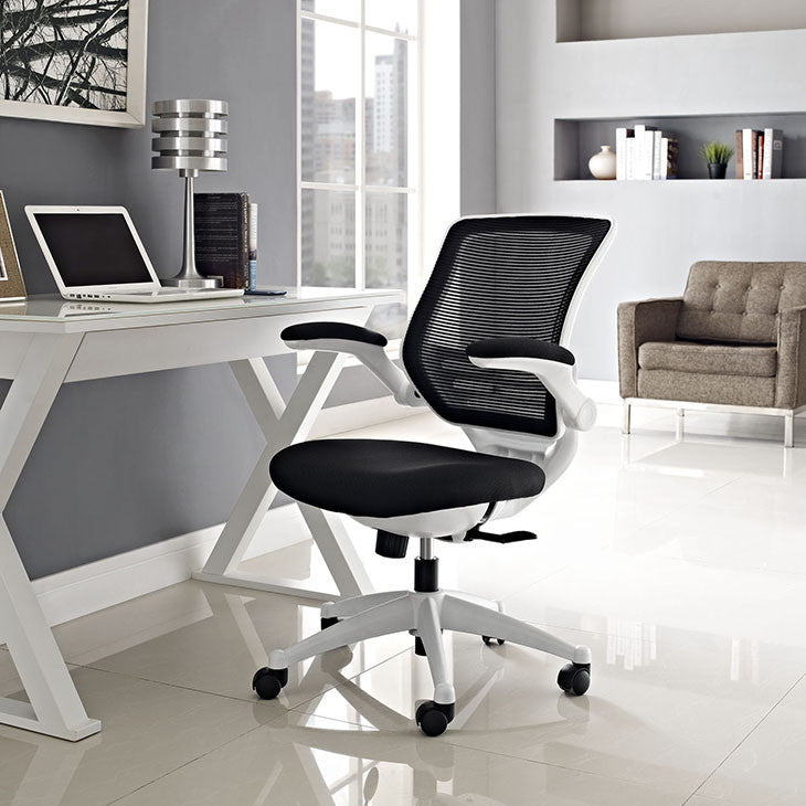 EDGE WHITE BASE OFFICE CHAIR IN BLACK - onePage - 4