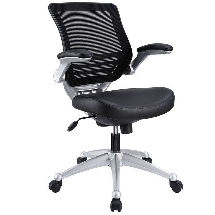 EDGE LEATHER OFFICE CHAIR IN BLACK - onePage - 1