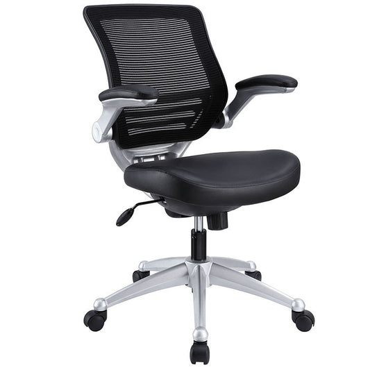 EDGE LEATHER OFFICE CHAIR IN BLACK - onePage - 1