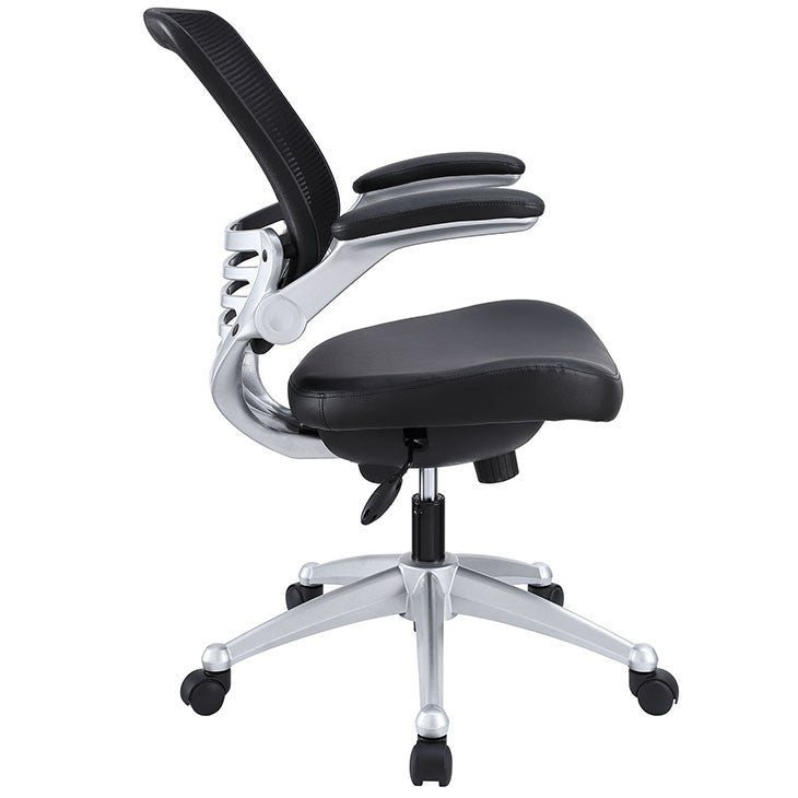 EDGE LEATHER OFFICE CHAIR IN BLACK - onePage - 2