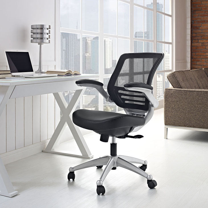 EDGE LEATHER OFFICE CHAIR IN BLACK - onePage - 4
