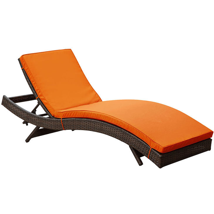 PEER OUTDOOR PATIO CHAISE IN BROWN ORANGE - onePage