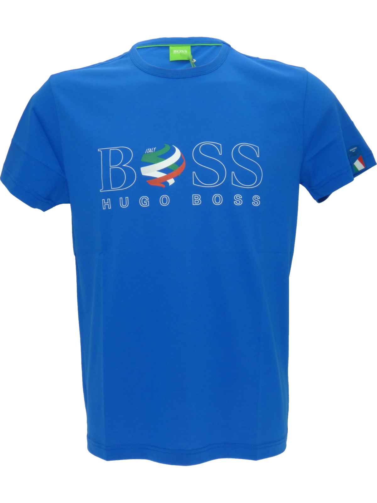 Hugo Boss Tee Flag T-Shirt in Blue - Italy(M) - onePage
