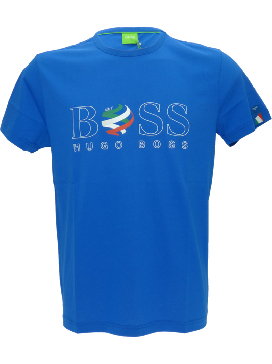 Hugo Boss Tee Flag T-Shirt in Blue - Italy(L) - onePage
