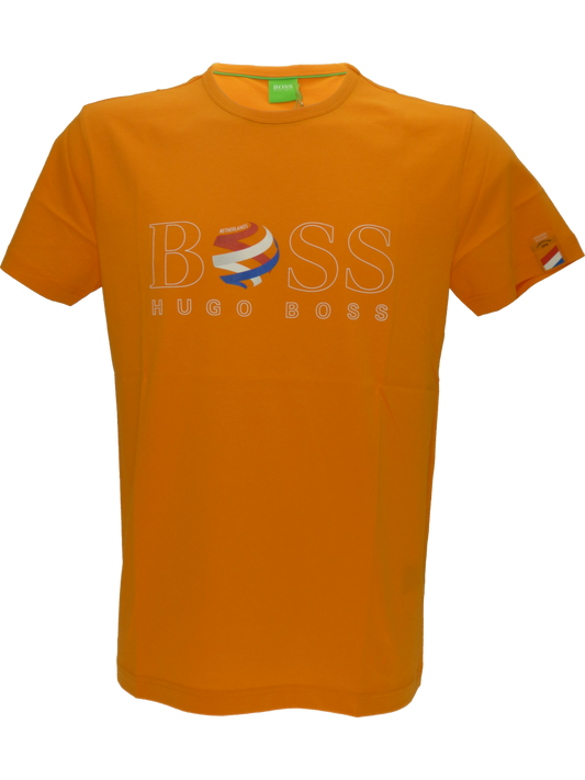 Hugo Boss Tee Flag T-Shirt in Orange - Netherlands (M) - onePage
